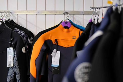 Buy a wetsuit at A-Frame surf shop El Palmar